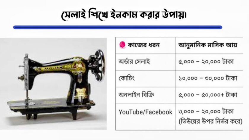 সেলাই শিখে ইনকাম করার উপায়।