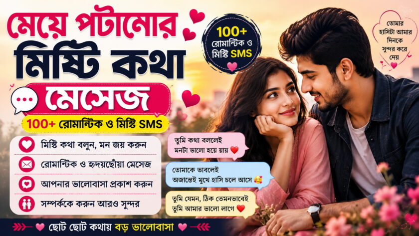 "মেয়ে পটানোর মিষ্টি কথা মেসেজ – ১০০+ রোমান্টিক ও মিষ্টি SMS"