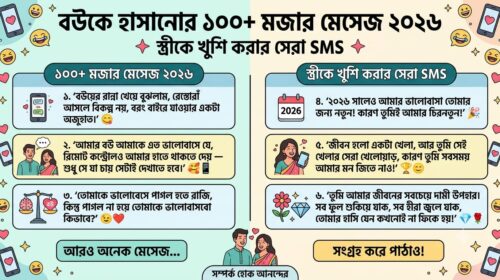 বউকে হাসানোর মেসেজ